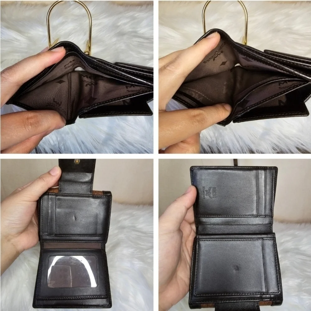 🤎▪️MCM▪️ brown cognac small compact wallet